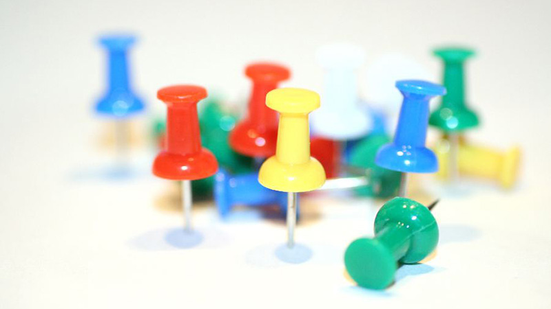 Photo of some map pins